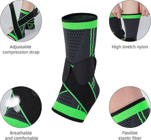 1 pc Adjustable Compression Ankle Brace Breathable Support for Sports Exercise Fitness Men And Women