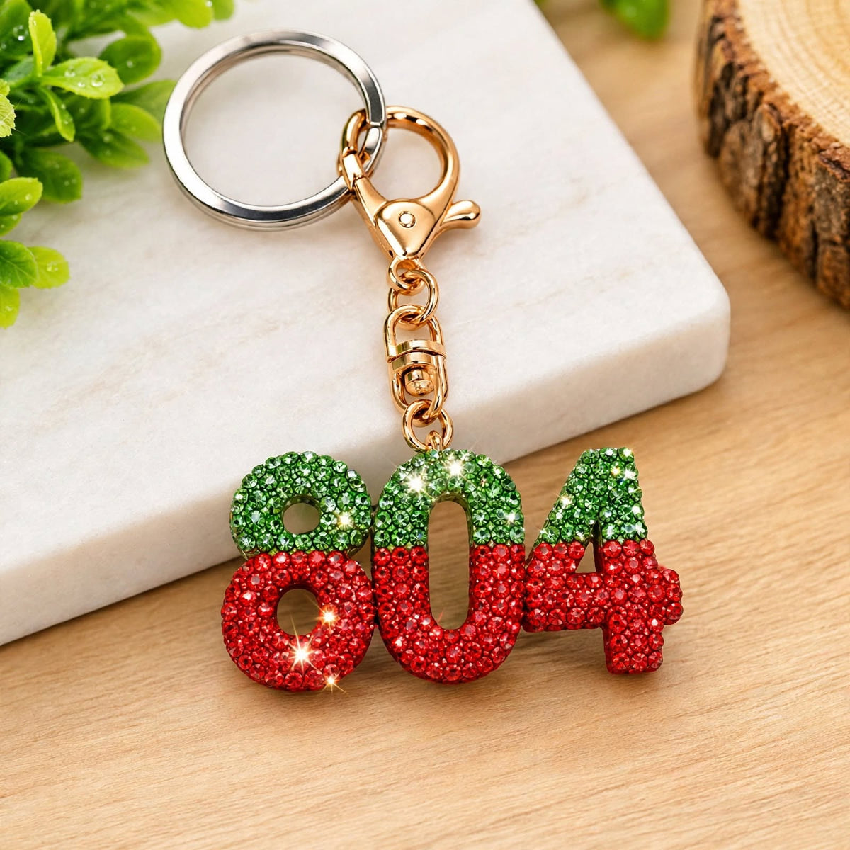 804 Crystal Keychain – Premium Rhinestone Keyring